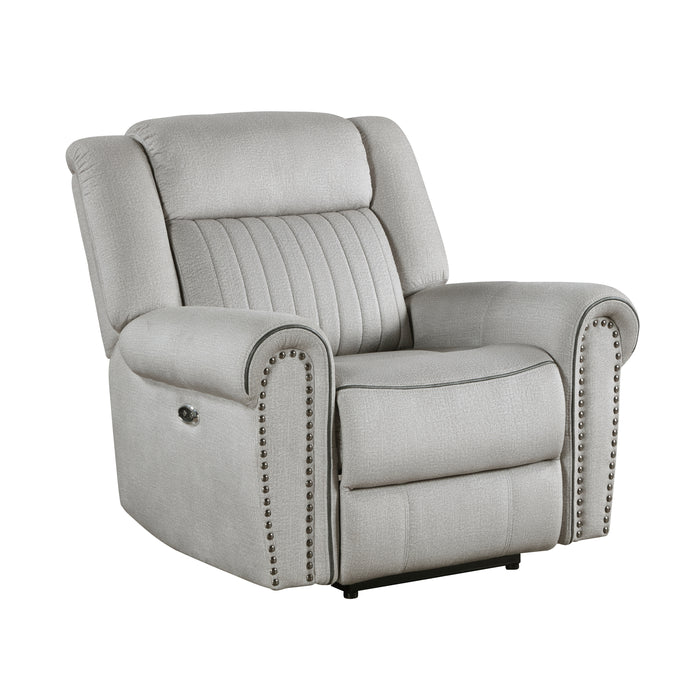 Brennen Power Reclining Chair in Gray - 9204MT-1PW