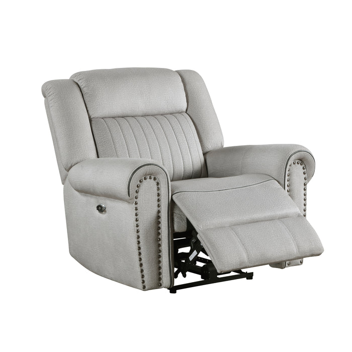 Brennen Power Reclining Chair in Gray - 9204MT-1PW