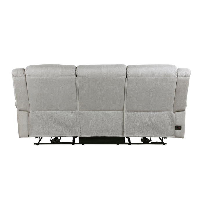 Brennen Power Double Reclining Sofa in Gray - 9204MT-3PW