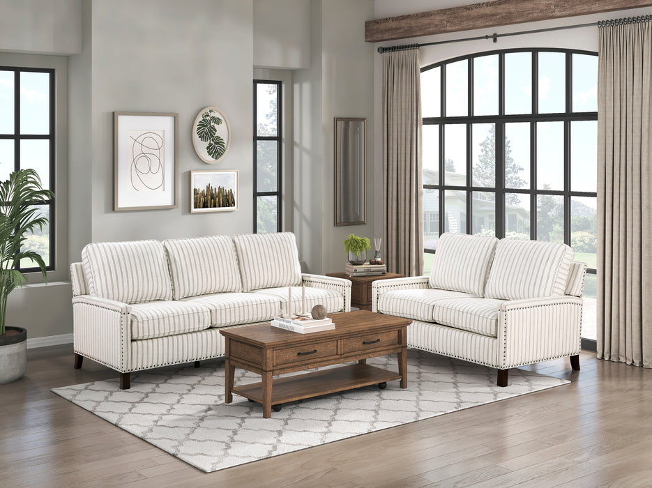 Landrum Loveseat in Gray/Other/Beige - 9257-2