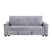 Grady Convertible Sofa with Hidden Storage, Cup Holders and Charging Ports in Gray - 9258 image