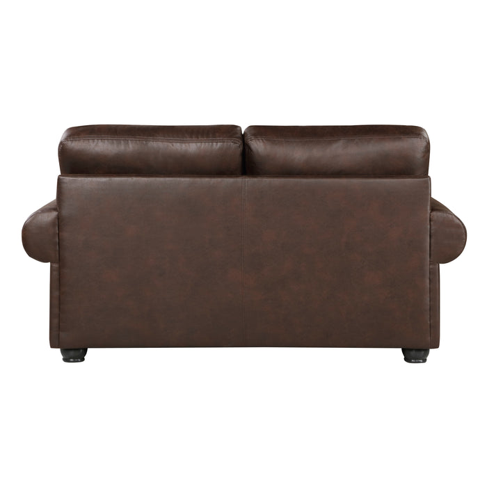 Franklin Loveseat in Brown - 9260DB-2