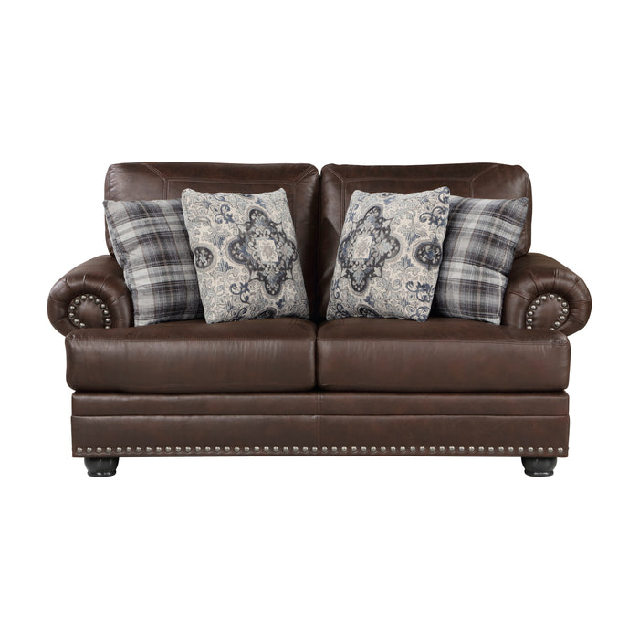 Franklin 2pc Set: Sofa, Love in Brown - 9260DB*2