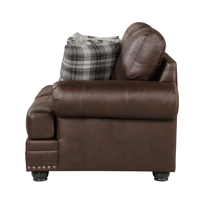 Franklin Loveseat in Brown - 9260DB-2