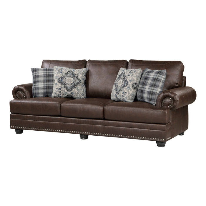 Franklin 2pc Set: Sofa, Love in Brown - 9260DB*2