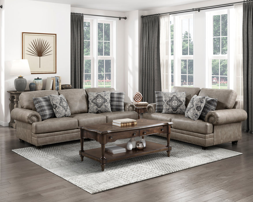 Franklin Sofa in Brown - 9260MS-3