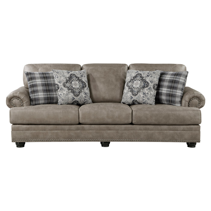 Franklin 2pc Set: Sofa, Love in Brown - 9260MS*2