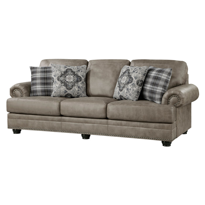 Franklin 2pc Set: Sofa, Love in Brown - 9260MS*2