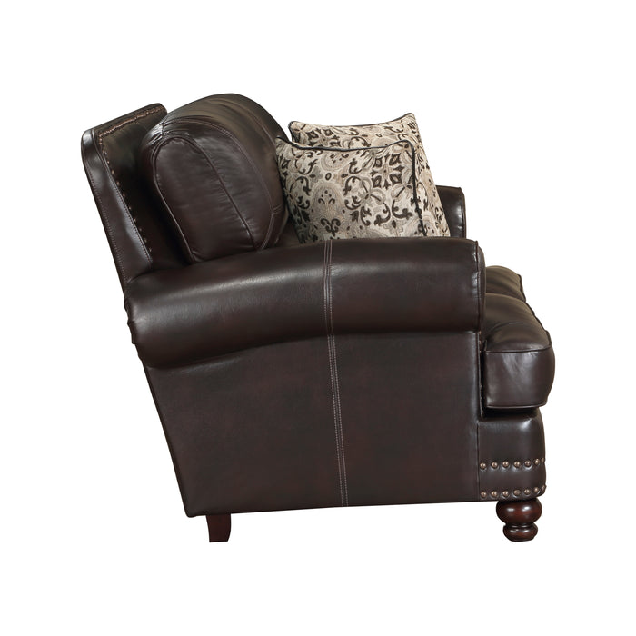 Milford Loveseat in Brown - 9268BRW-2