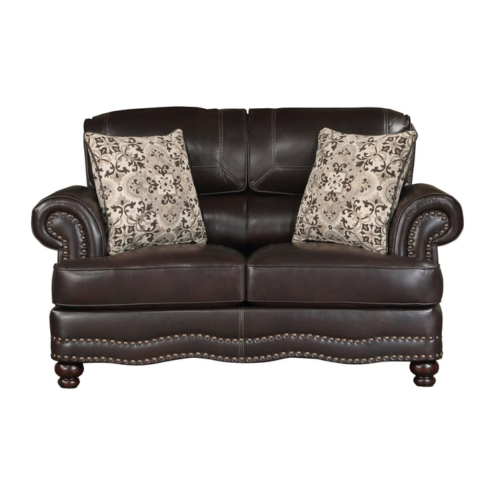 Milford 2pc Set: Sofa, Love in Brown - 9268BRW*2