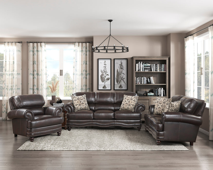 Milford Loveseat in Brown - 9268BRW-2