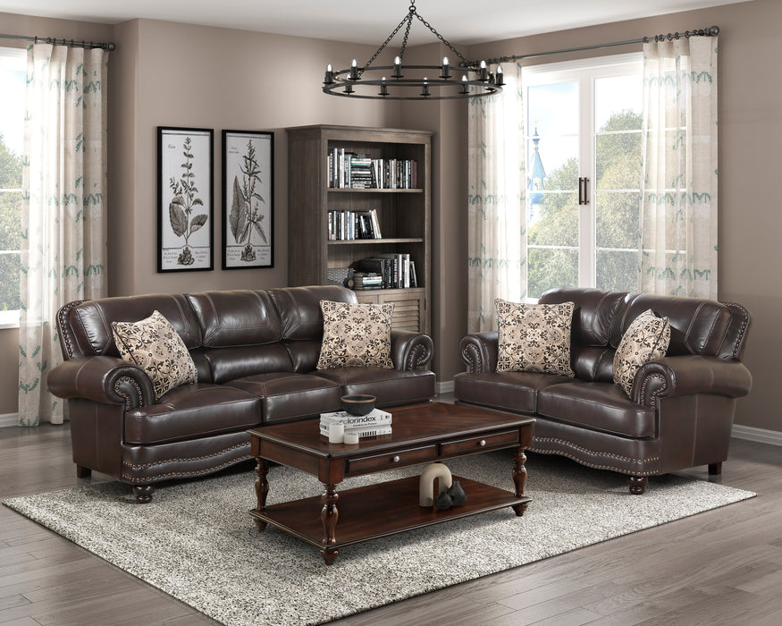 Milford Sofa in Brown - 9268BRW-3