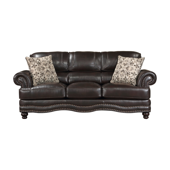 Milford 2pc Set: Sofa, Love in Brown - 9268BRW*2