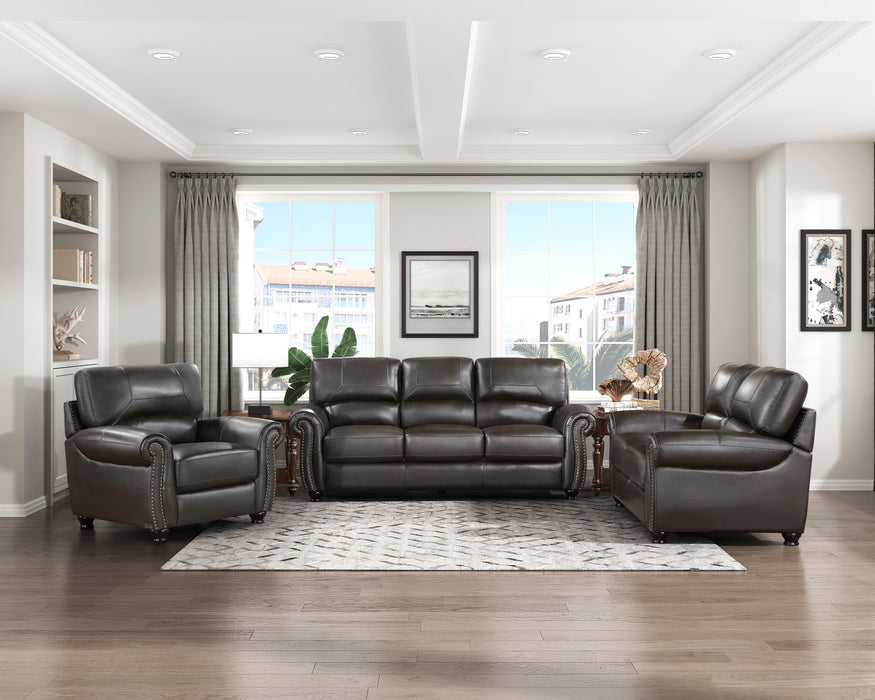 Foxborough Loveseat in Brown - 9269DB-2