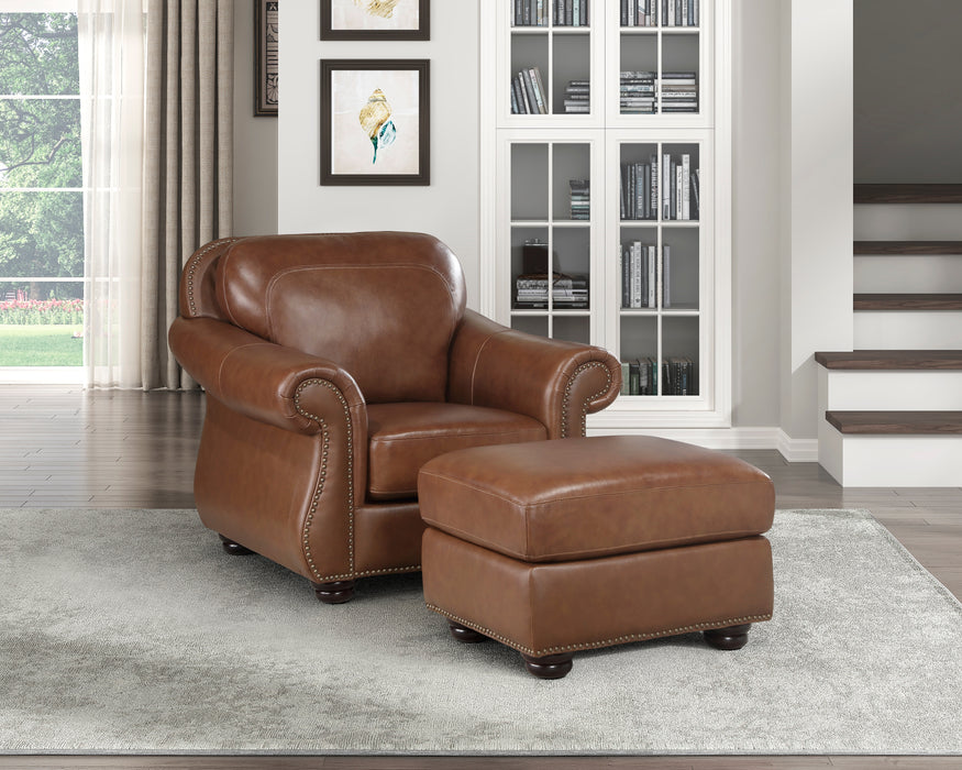 Attleboro Ottoman in Brown - 9270BR-4