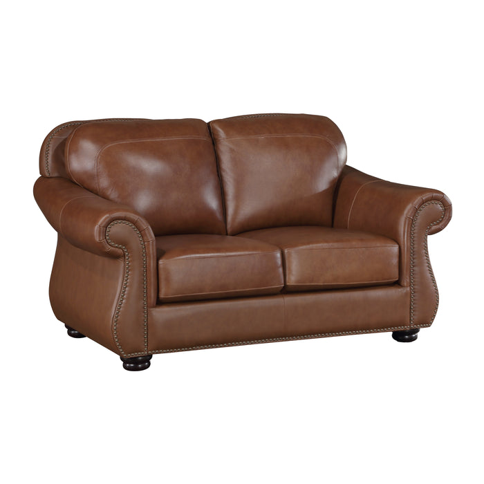 Attleboro 2pc Set: Sofa, Love in Brown - 9270BR*2