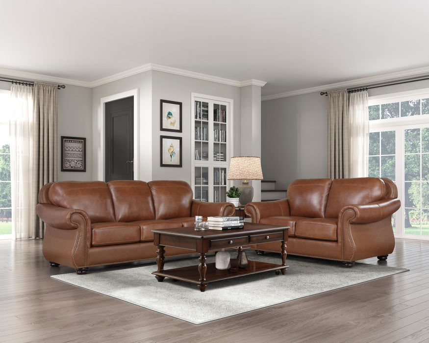 Attleboro Loveseat in Brown - 9270BR-2