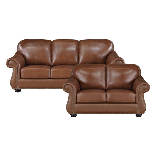 Attleboro 2pc Set: Sofa, Love in Brown - 9270BR*2 image