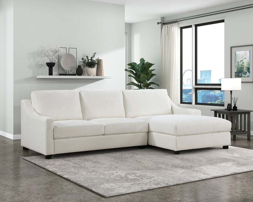 Zayden 2-Piece Sectional with Right Chaise in Beige - 9277VR*22LRC