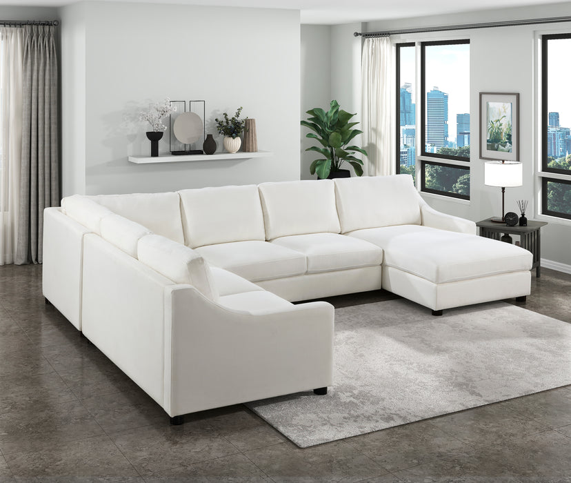 Zayden 4-Piece Sectional with Right Chaise in Beige - 9277VR*42LRC