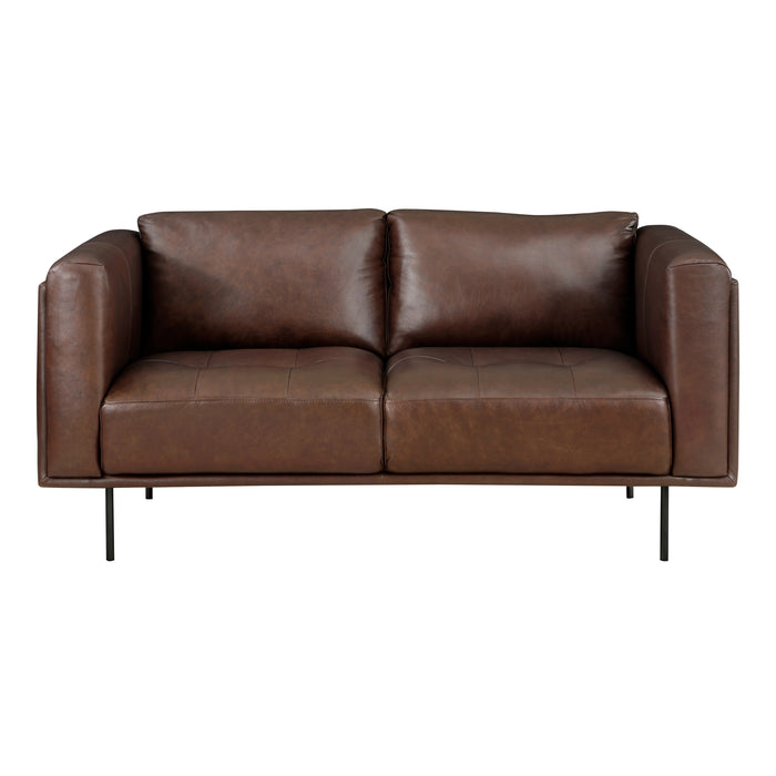 Soren 2pc Set: Sofa, Love in Brown - 9280BR*2