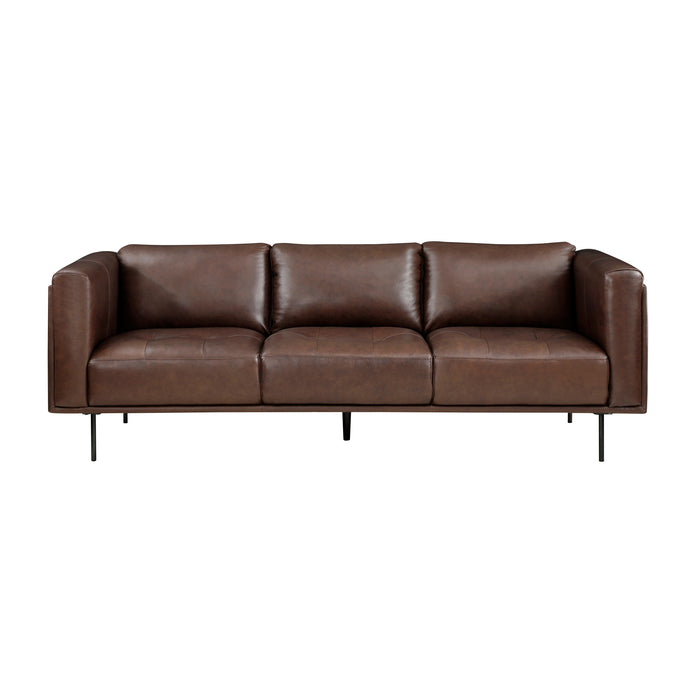 Soren 2pc Set: Sofa, Love in Brown - 9280BR*2