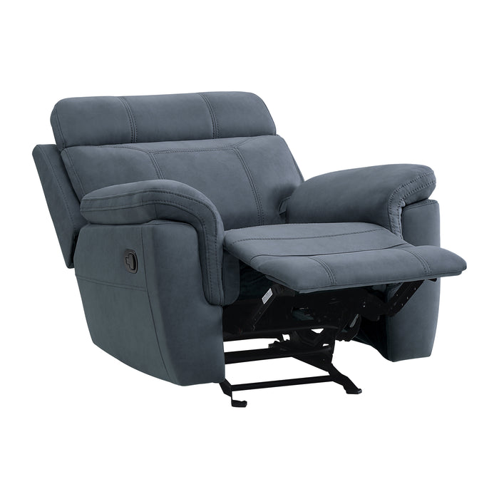 Clifton Glider Reclining Chair in Blue - 9301BUE-1