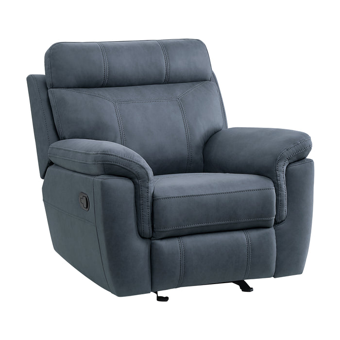 Clifton Glider Reclining Chair in Blue - 9301BUE-1