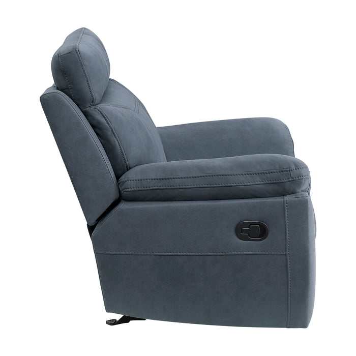 Clifton Glider Reclining Chair in Blue - 9301BUE-1