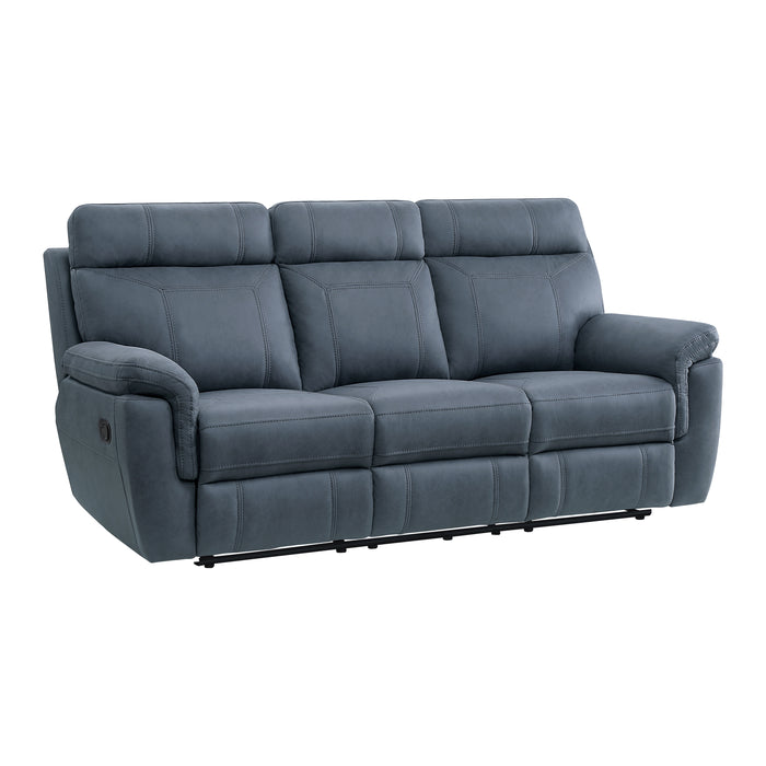 Clifton 2pc Set: Sofa, Love in Blue - 9301BUE*2