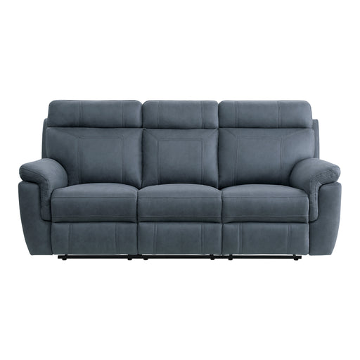 Clifton Double Reclining Sofa with Center Drop-Down Cup Holders in Blue - 9301BUE-3 image