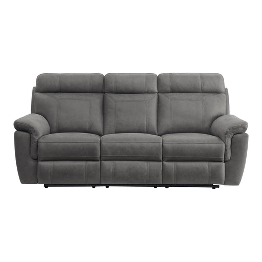 Clifton Double Reclining Sofa with Center Drop-Down Cup Holders in Gray - 9301GRY-3 image