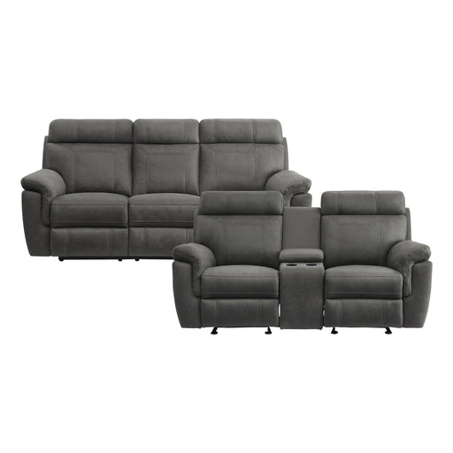 Clifton 2pc Set: Sofa, Love in Gray - 9301GRY*2 image