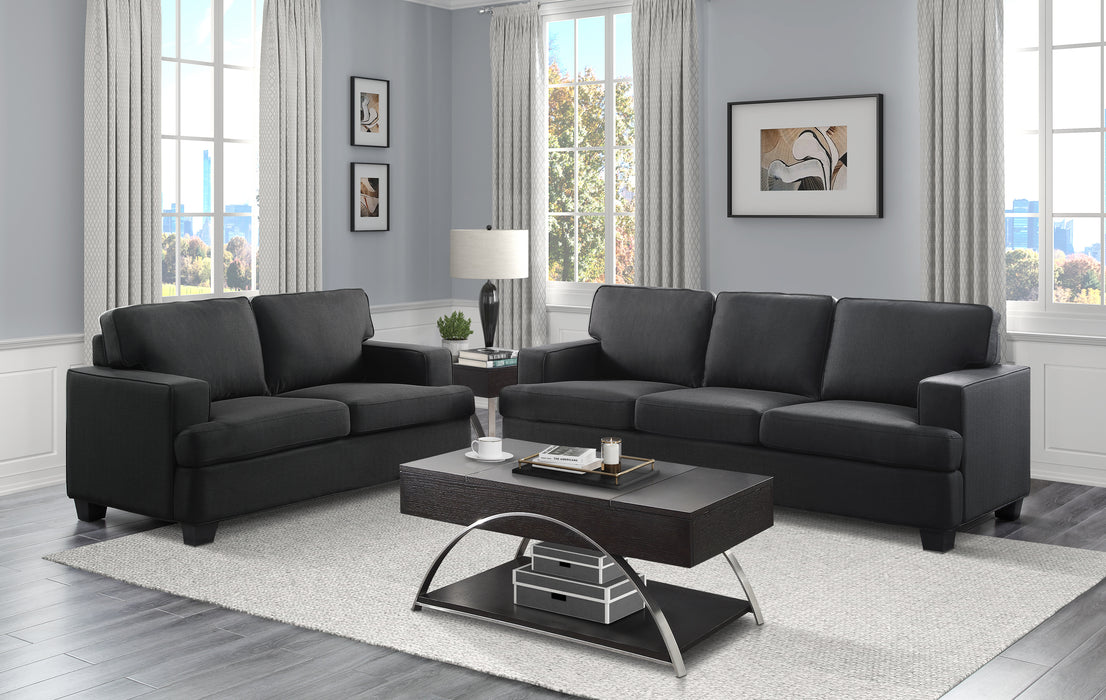 Elmont Loveseat in Black - 9327BK-2