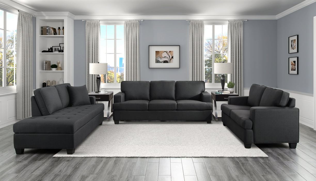 Elmont Loveseat in Black - 9327BK-2