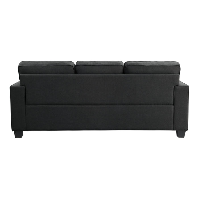 Elmont 2pc Set: Sofa, Love in Black - 9327BK*2