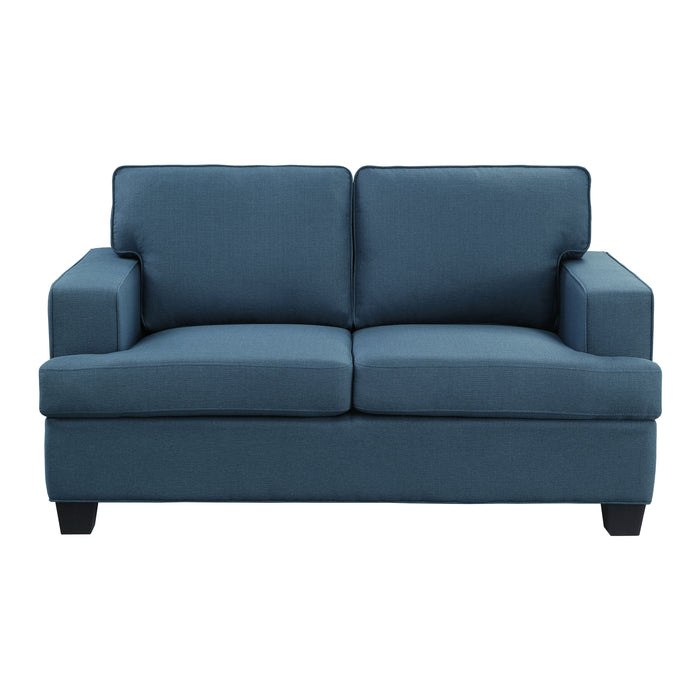 Elmont 2pc Set: Sofa, Love in Blue - 9327BU*2