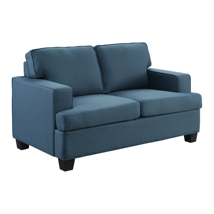 Elmont 2pc Set: Sofa, Love in Blue - 9327BU*2