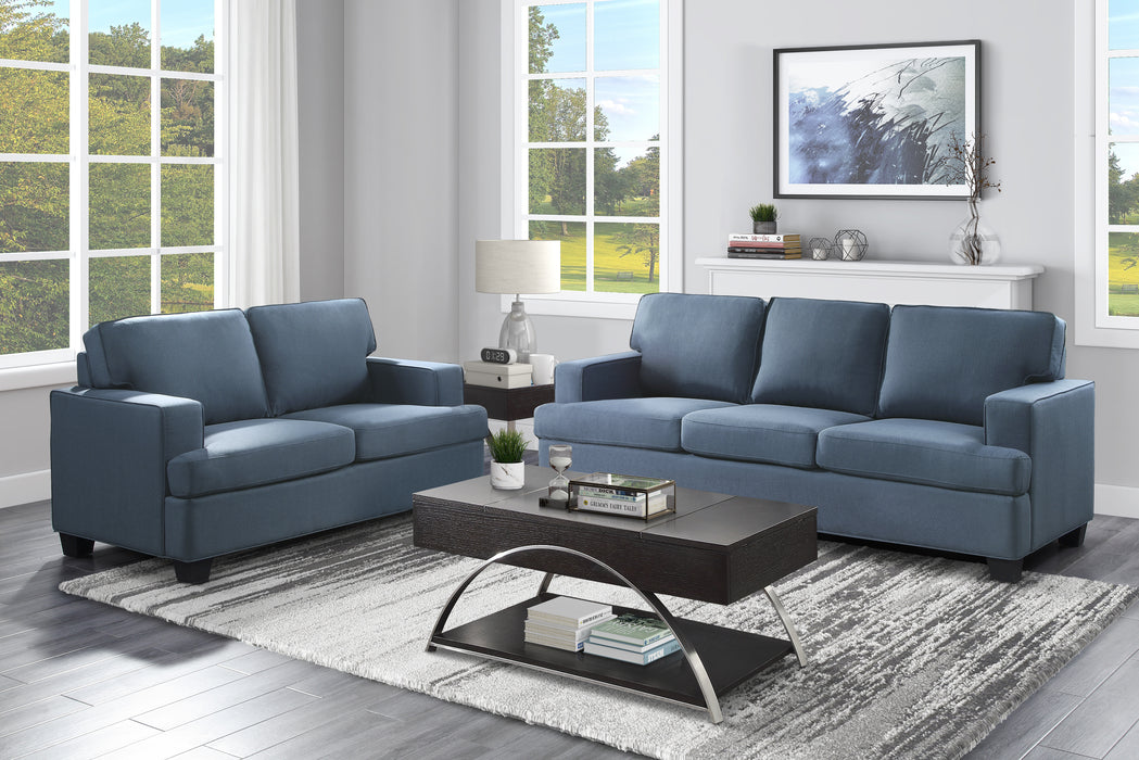 Elmont Loveseat in Blue - 9327BU-2