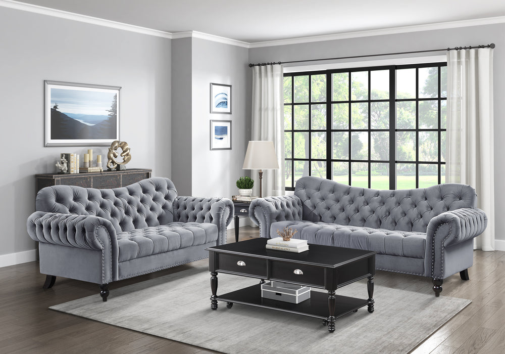 Rosalie Loveseat in Gray - 9330DG-2