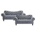 Rosalie 2pc Set: Sofa, Love in Gray - 9330DG*2 image