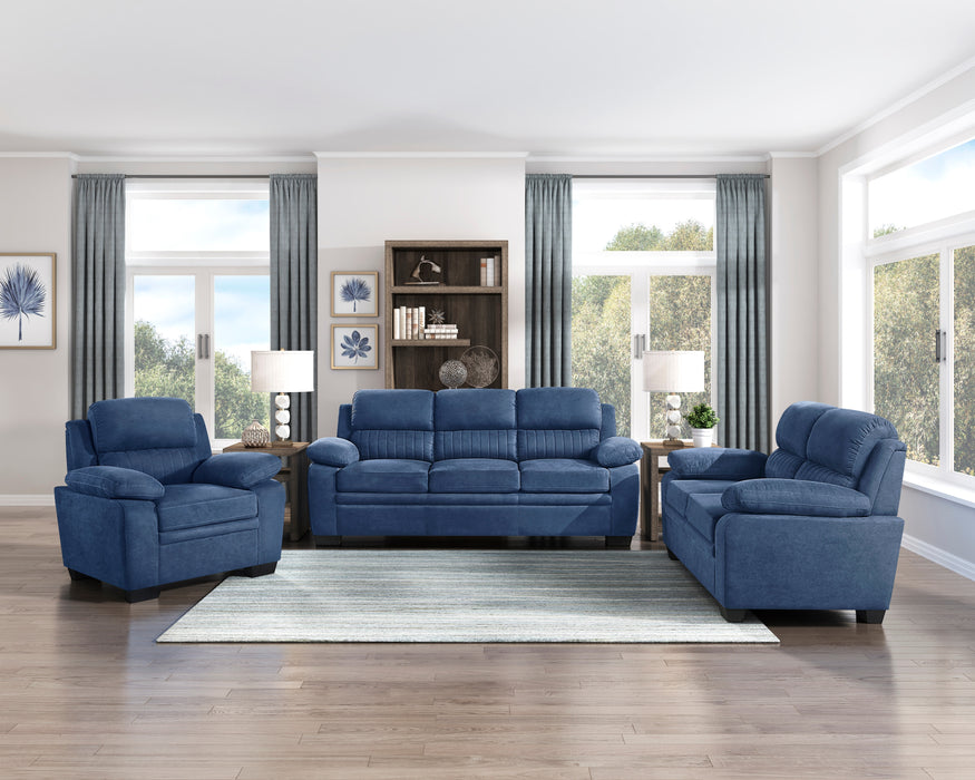 Holleman Sofa in Blue - 9333BU-3