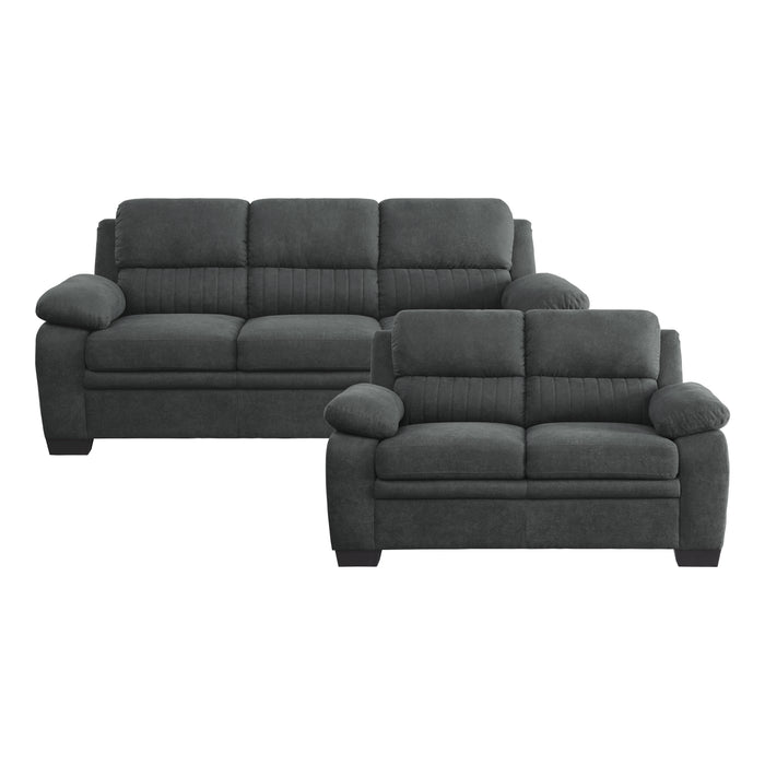 Holleman 2pc Set: Sofa, Love in Gray - 9333DG*2 image