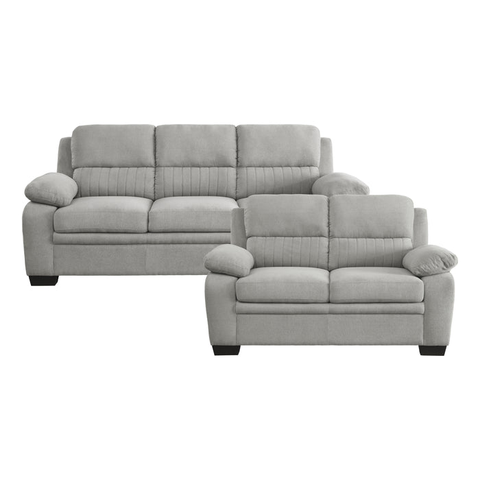 Holleman 2pc Set: Sofa, Love in Gray - 9333GY*2 image