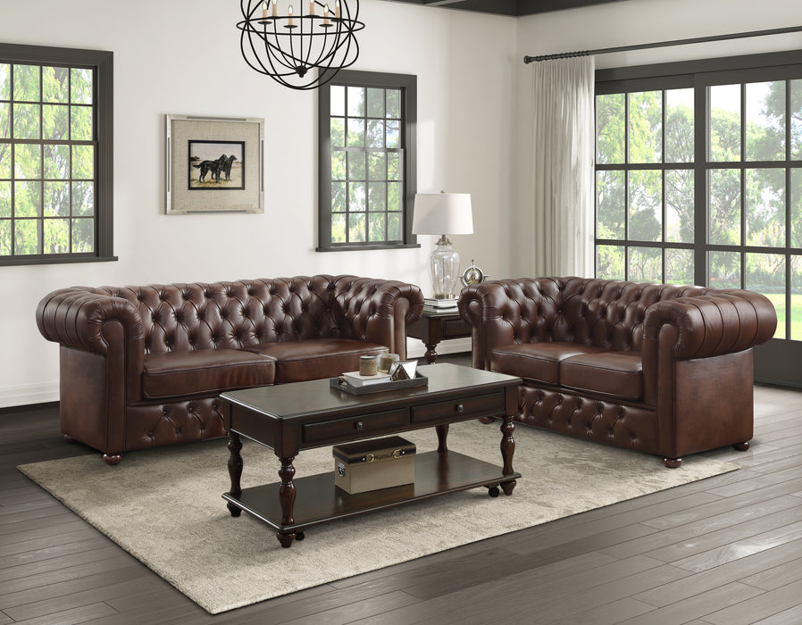 Tiverton Sofa in Brown - 9335BRW-3