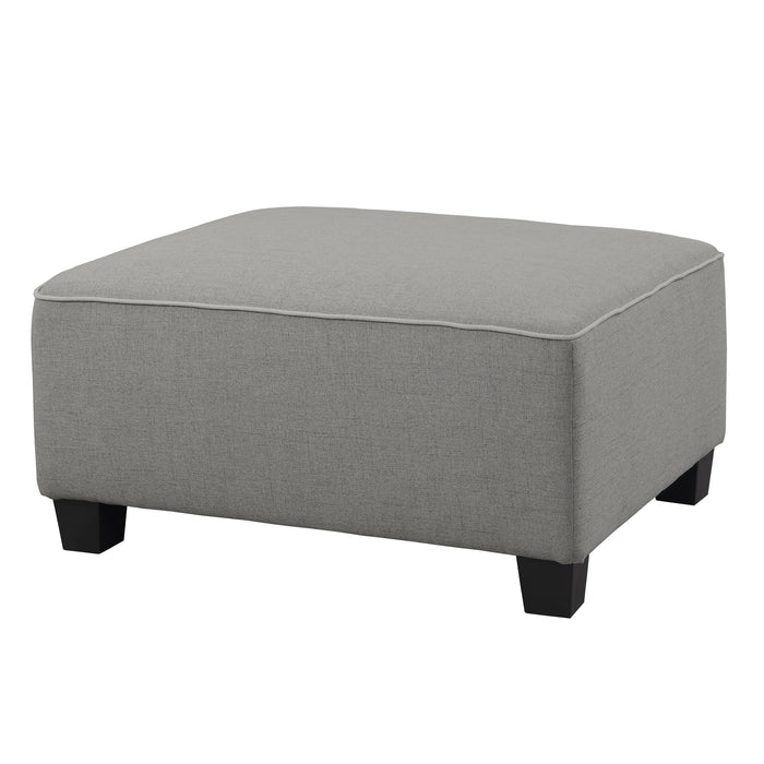 Jayne 5-Piece Modular Sectional with Ottoman in Gray - 9357GY*5OT