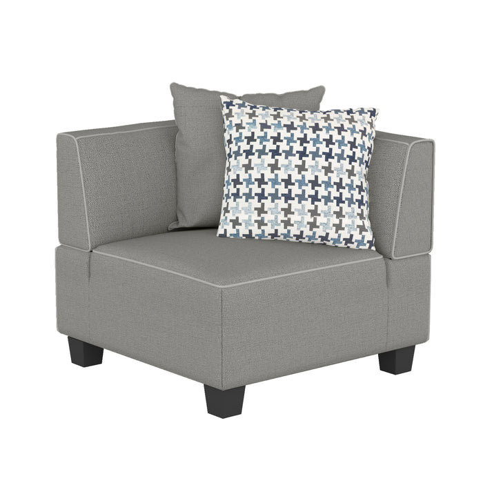 Jayne 5-Piece Modular Sectional in Gray - 9357GY*5SC