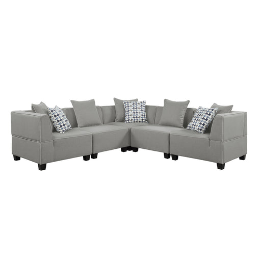 Jayne 5-Piece Modular Sectional in Gray - 9357GY*5SC image