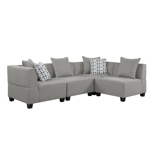 Jayne 4-Piece Modular Sectional in Gray - 9357GY*4SC image