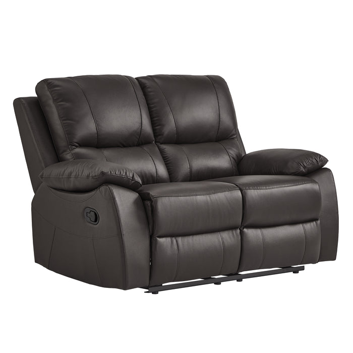 Dawson Double Reclining Loveseat in Brown - 9368BRW-2